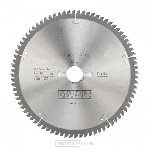Fűrészlap 250x30mm 80z TCG -5° DeWALT DT4287 Fűrészlap 250x30mm 80z TCG -5° DeWALT DT4287 gallery main image