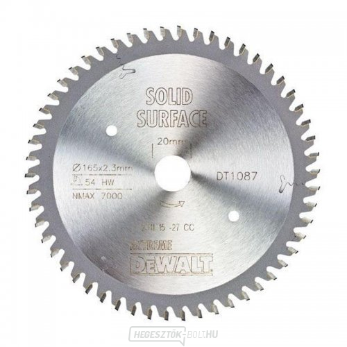 Fűrészlap merülőfűrészekhez 165x20mm 54z DeWALT DT1087