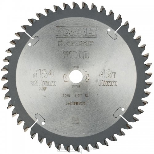 Fűrészlap 184x16mm 48z TCG -5° DeWALT DT4092