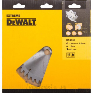 Fűrészlap 184x16mm 40z ATB 10° DeWALT DT4063 Fűrészlap 184x16mm 40z ATB 10° DeWALT DT4063 gallery main image