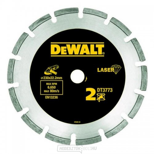 Dia penge Laser 2 csiszolóanyagokhoz és betonhoz 230x22,2mm DeWALT DT3773 Dia penge Laser 2 csiszolóanyagokhoz és betonhoz 230x22,2mm DeWALT DT3773 gallery main image