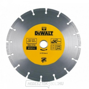 Profi keményfémtárcsa beton és tégla száraz vágásához 180x22,2mm DeWALT DT3721 Profi keményfémtárcsa beton és tégla száraz vágásához 180x22,2mm DeWALT DT3721 gallery main image