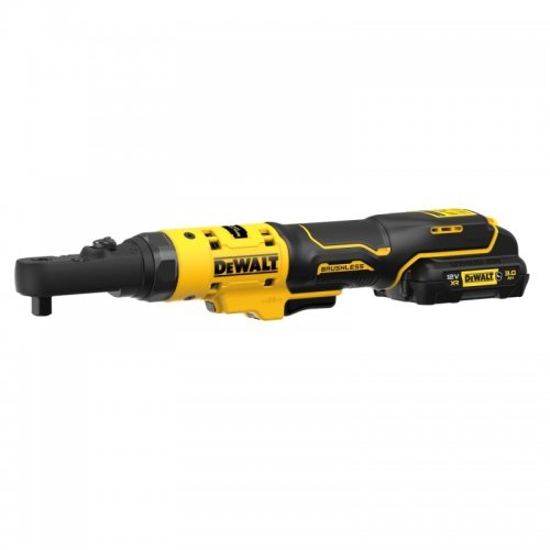 Akkus racsni 1/4''+ 3/8" négyszögletes cserélhető fejjel és 1/4" hatlapfejű cserélhető fejjel 12V 2x3,0Ah DeWALT DCF500L2G