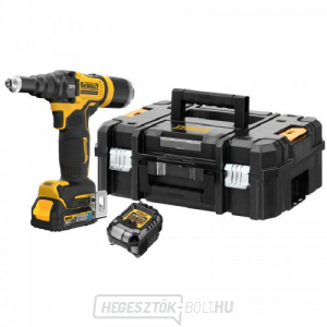 Akkumulátoros szegecselő 4,8 mm-es szegecsekhez 18V 1x1,7Ah DeWALT DCF403E1GT 18V 1x1,7Ah DeWALT DCF403E1GT