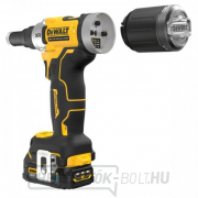 Akkumulátoros szegecselő 4,8 mm és 6,4 mm közötti szegecsekhez 18V 2x1,7Ah DeWALT DCF414E2GT DCF414E2GT náhled