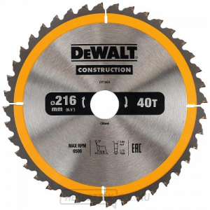 Fűrészlap 216x30mm 40z ATB 5° DeWALT DT1953 DeWALT DT1953 gallery main image