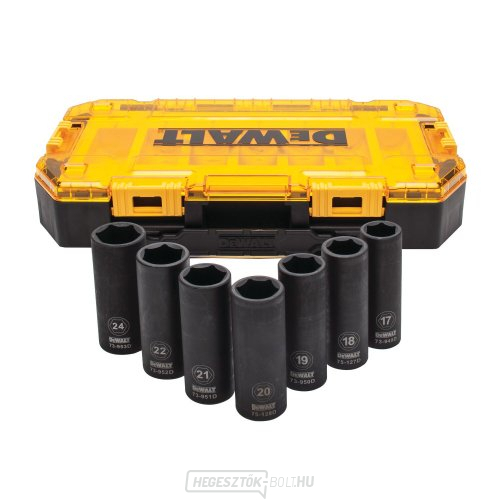 DeWALT DWMT74737-0 7 darabos kiterjesztett ütvecsavaros dugókulcs-készlet 1/2"