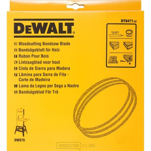 Fűrészlap a DW876-hoz fához és műanyaghoz 6mm DeWALT DT8471