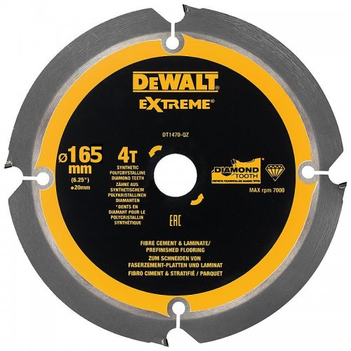 Fűrészlap cement farostlemezhez és laminált lemezhez 165x20mm 4z DeWALT DT1471