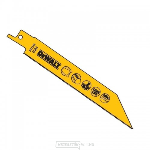 Bontófűrészlap fémhez 3mm-ig akkus kardfűrészhez 152mm 5db DeWALT DT2346 DeWALT DT2346