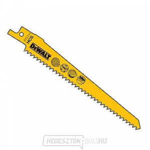 Fűrészlapok fához és műanyaghoz finom, gyors ívű vágás kardfűrészhez 152mm 5db DeWALT DT2362 gallery main image