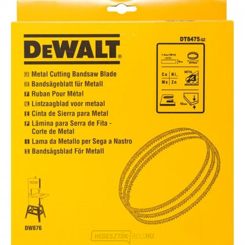 Fűrészlap a DW876-hoz színesfémekhez és műanyaghoz 6mm DeWALT DT8475