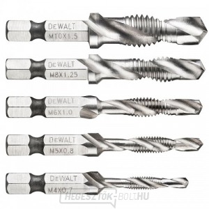 5 darabos fémfúró szett menetfúró szerszámmal DeWALT DT50060 gallery main image