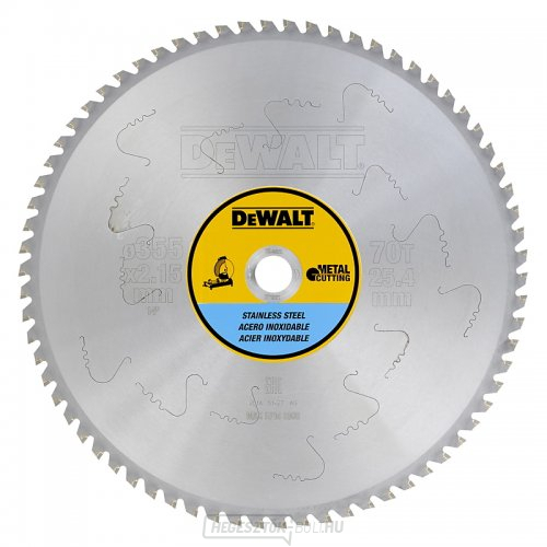Fűrészlap fémvágáshoz 355x25,4mm 70z EXTREME DeWALT DT1921 DeWALT DT1921
