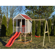 Gyermek faház Veranda hintával Előnézet 