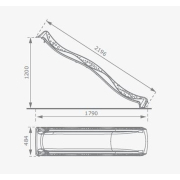 Csúszda vízcsatlakozással sárga 2,20 m Előnézet 