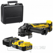 Akkumulátoros sarokcsiszoló 125mm V20 18V 2x4,0Ah Stanley FatMax SFMCG700M2K Akkumulátoros sarokcsiszoló 125mm V20 18V 2x4,0Ah Stanley FatMax SFMCG700M2K gallery main image