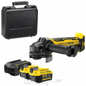 Akkumulátoros sarokcsiszoló 125mm V20 18V 2x4,0Ah Stanley FatMax SFMCG700M2K Akkumulátoros sarokcsiszoló 125mm V20 18V 2x4,0Ah Stanley FatMax SFMCG700M2K gallery main image