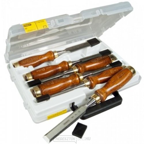 6 darabos Bailey vésőkészlet fa nyéllel 6, 10, 12, 16, 20 és 25 mm Stanley 1-16-416