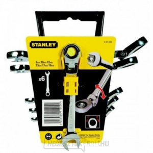 6 darabos Stanley 4-91-444 csuklós racsnis kulcskészlet 6 darabos Stanley 4-91-444 csuklós racsnis kulcskészlet gallery main image