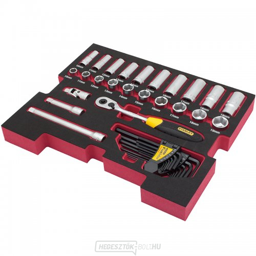 Gola dobozkészlet TSTAK 3/8" 38db Stanley FMHT0-74296