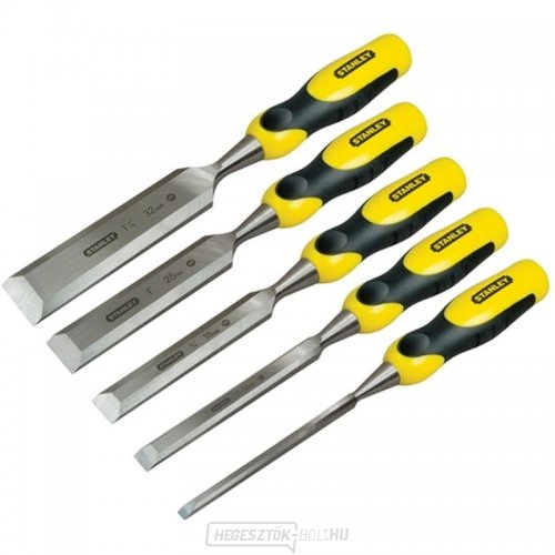 5 darabos Dynagrip vésőkészlet 6, 12, 18, 25 és 32 mm-es tokban Stanley 2-16-885