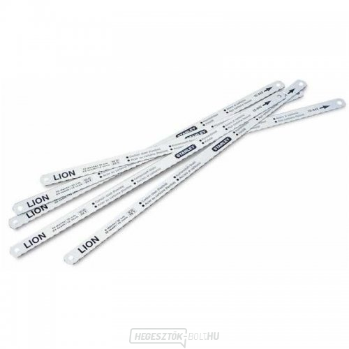 Cserélő pengék Lion 8,10 és 12TPI 5db Stanley 0-15-801