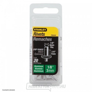 Alumínium szegecsek 4x12mm 15db Stanley 1-PAA58T Alumínium szegecsek 4x12mm 15db Stanley 1-PAA58T gallery main image