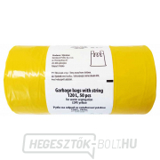 Szemetes zsákok LDPE visszahúzható 120L/50 db 55x100cm - sárga gallery main image