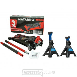 PROMÓCIÓS KÉSZLET Alacsony profilú hidraulikus emelő (hever) MB-LPJ3T támasztékokkal MB-JS3T 3t PROMÓCIÓS KÉSZLET Alacsony profilú hidraulikus emelő (hever) MB-LPJ3T támasztékokkal MB-JS3T 3t gallery main image