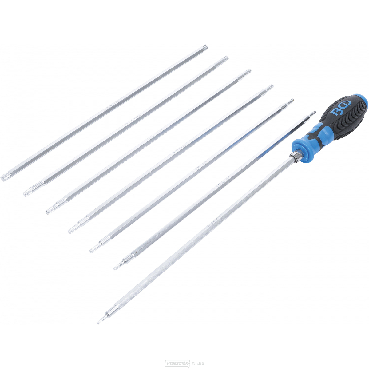 BGS 2326, Csavarhúzó készlet cserélhető pengével | T-profil (Torx-hoz)/T-profil (Torx Plus-hoz) furattal | 8 darabos