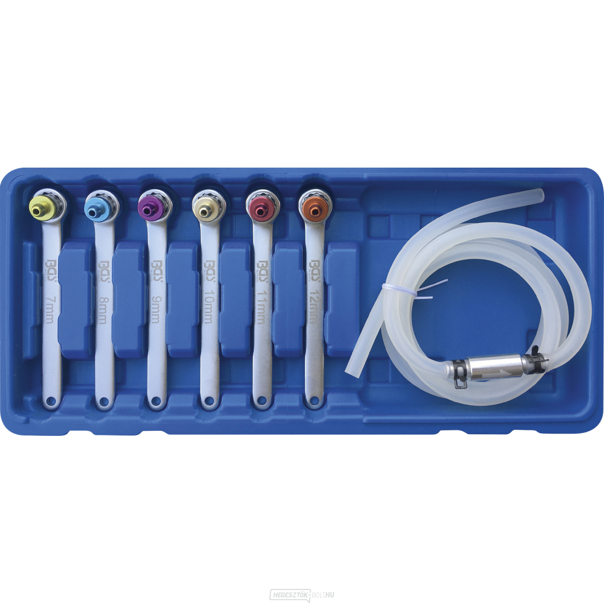 Fék légtelenítő csavarkulcs készlet | 7 - 8 - 9 - 10 - 11 - 12 mm | 7 részes, BGS 66516 Fék légtelenítő csavarkulcs készlet | 7 - 8 - 9 - 10 - 11 - 12 mm | 7 részes, BGS 66516 gallery main image