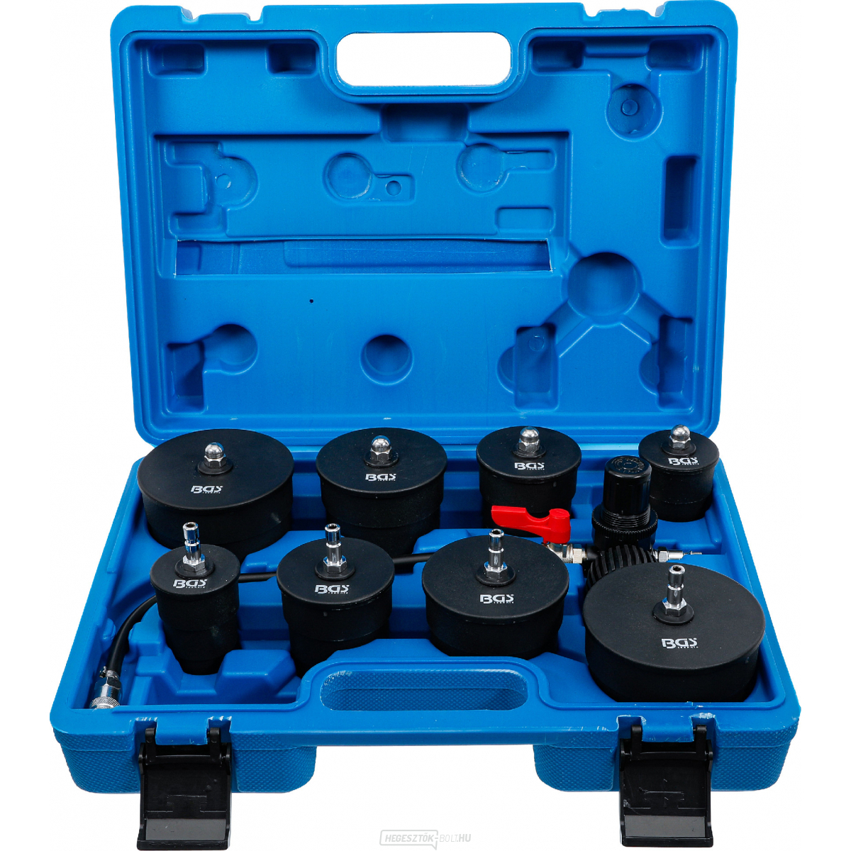 Tesztkészlet tokban a turbófeltöltő töltőlevegő rendszer teszteléséhez | 9 részes, BGS 70339
