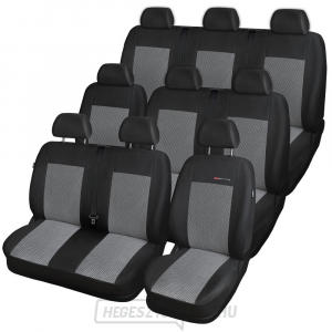 RENAULT TRAFIC III autóhuzatok, 9 ülés, osztatlan dupla ülés az első sorban, 2014-től, szürke-fekete SIXTOL gallery main image
