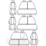 Ford Transit CUSTOM autóhuzatok, 9 ülés, 2012-től, fekete SIXTOL Előnézet 