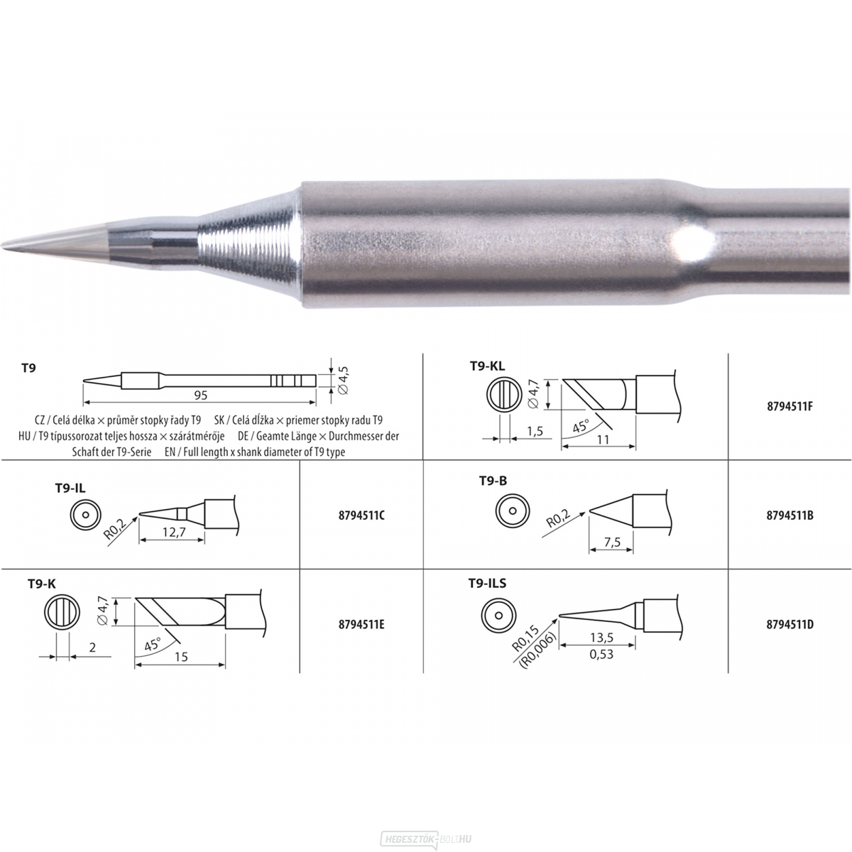 Forrasztóhegy, T9-IL