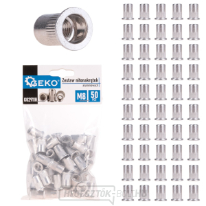 Alumínium szegecsanyák készlet M8 50 db Alumínium szegecsanyák készlet M8 50 db gallery main image