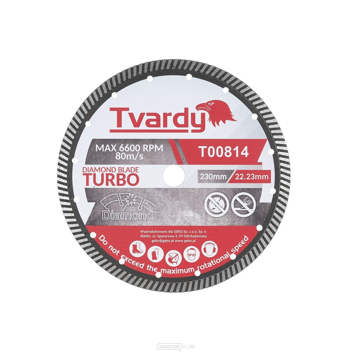 Turbó gyémánt penge 230x10x22,23mm 