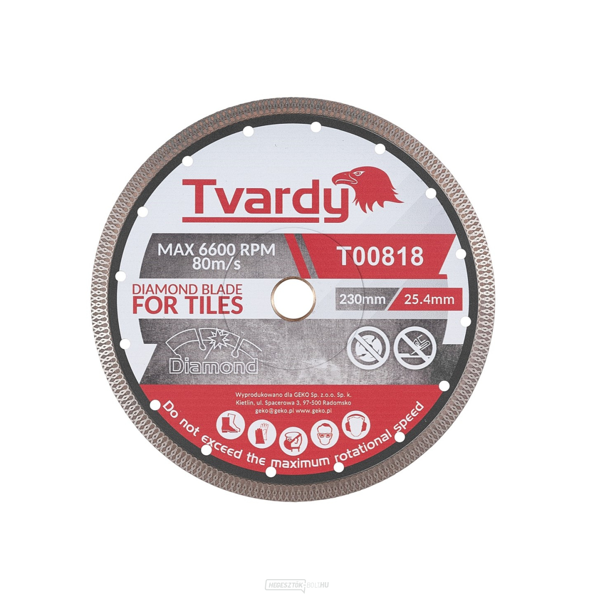 Gyémánt korong porcelánhoz 230x10x25,4/22,23mm