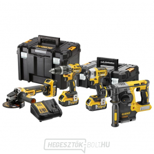 Dewalt Aku szerszámkészlet DCK422P3T fúró + ütvecsavarhúzó + csiszoló + ütvefúró Dewalt Aku szerszámkészlet DCK422P3T fúró + ütvecsavarhúzó + csiszoló + ütvefúró gallery main image