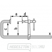 U alakú karos bilincs - Bessey GU25-12-6H (250/120 mm) Előnézet 