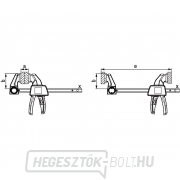 Bessey EZL30-8 egykezes szorító (300/80 mm) Előnézet 