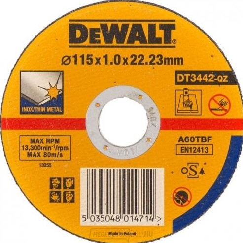 DEWALT DT3442 Rozsdamentes acél vágótárcsa