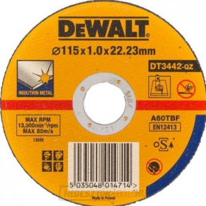DEWALT DT3442 Rozsdamentes acél vágótárcsa