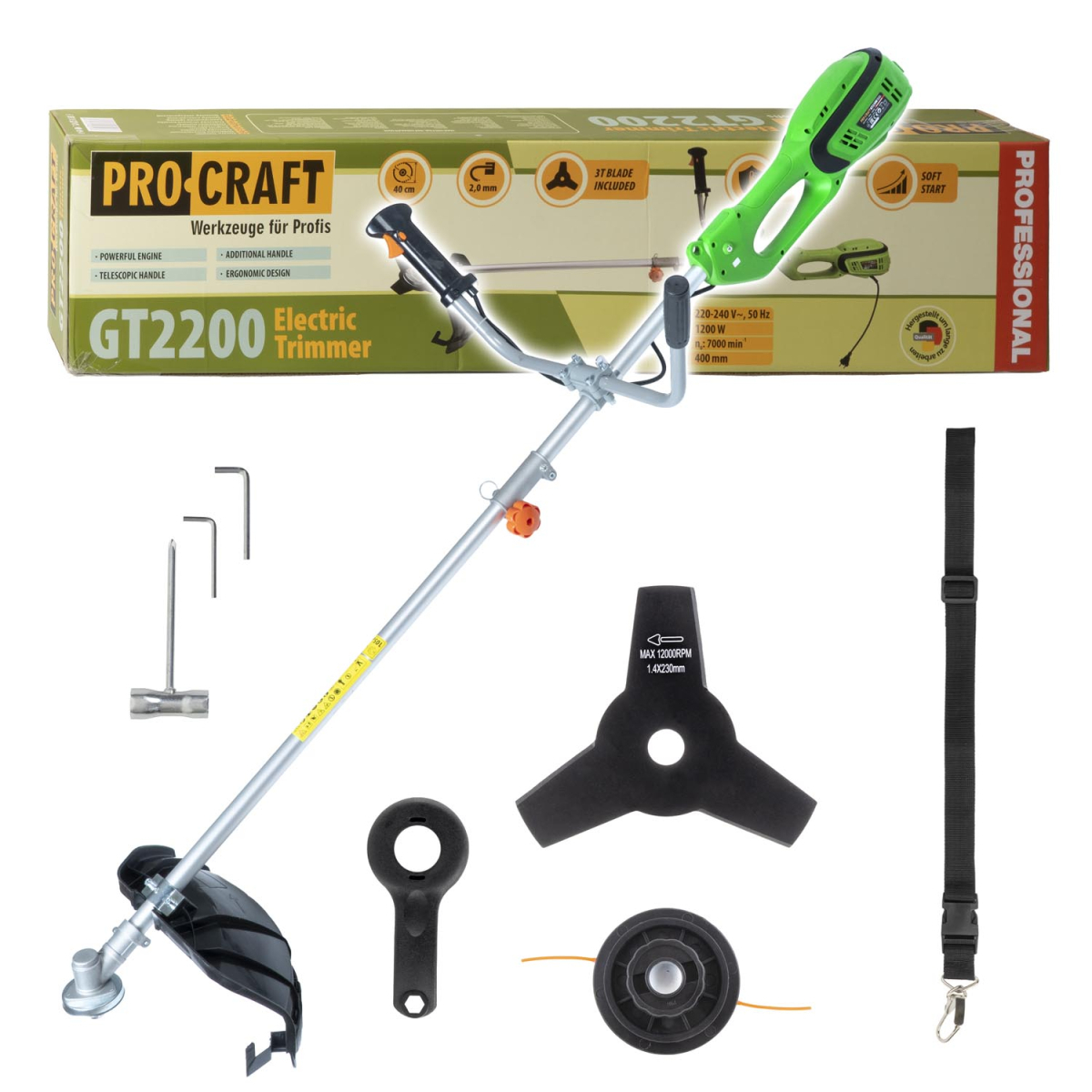 Elektromos bozótvágó Procraft GT2200 | GT2200