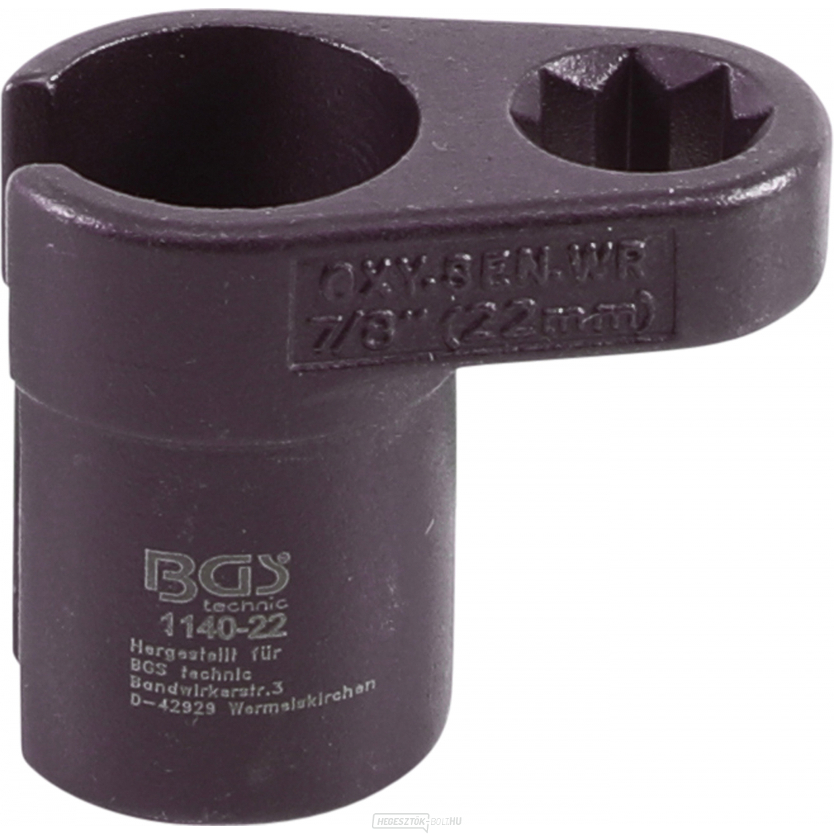 Irány a lambdaszonda | ívelt | 12,5 mm (1/2") dupla 4 pontos | 22 mm | 11 mm-es kivágás, BGS 1140-22