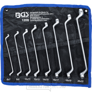 Kétoldalas villáskulcs készlet | megtört | 6 x 7 - 20 x 22 mm | 8 részes, BGS 1209 Kétoldalas villáskulcs készlet | megtört | 6 x 7 - 20 x 22 mm | 8 részes, BGS 1209 gallery main image