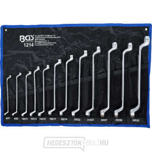Kétoldalas villáskulcs készlet | megtört | 6 x 7 - 30 x 32 mm | 12 részes, BGS 1214 Kétoldalas villáskulcs készlet | megtört | 6 x 7 - 30 x 32 mm | 12 részes, BGS 1214 gallery main image