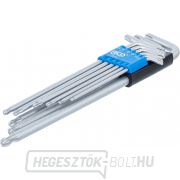 Hajlított kulcskészlet | extra hosszú | T-profil (Torx-hoz) gömbfejjel | T10 - T50 | 9 részes, BGS 819 Hajlított kulcskészlet | extra hosszú | T-profil (Torx-hoz) gömbfejjel | T10 - T50 | 9 részes, BGS 819 gallery main image