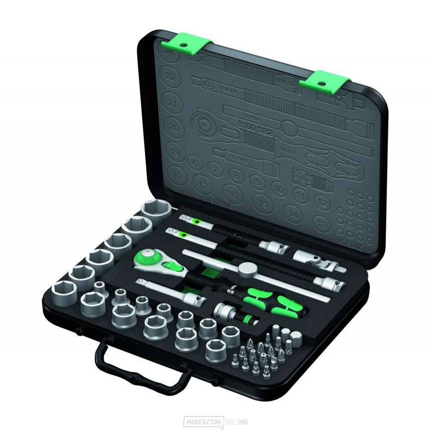 Wera 003594 Zyklop Speed 8100 SB 2 racsnis készlet, 3/8" szorítórész, metrikus - 43 db Wera 003594 Zyklop Speed 8100 SB 2 racsnis készlet, 3/8" szorítórész, metrikus - 43 db gallery main image